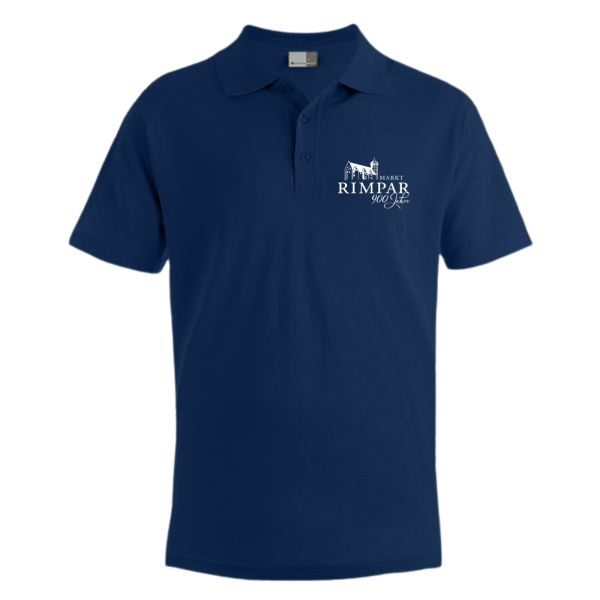 Premium Herren Polo Shirt Light Grey, Navy oder Burgundy mit Logo