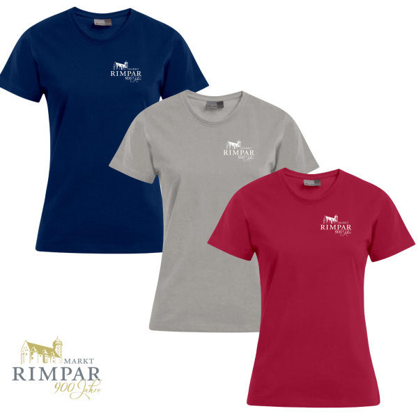 Premium Damen T-Shirt Light Grey mit Logo