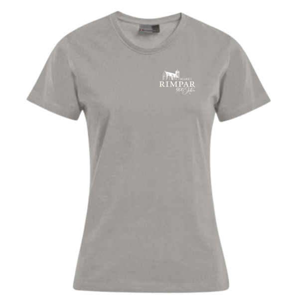 Premium Damen T-Shirt Light Grey mit Logo
