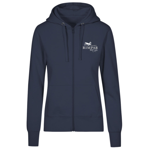 Premium Damen Hoody Jacket Light Grey, Navy, Olive, Fire Red mit Logo