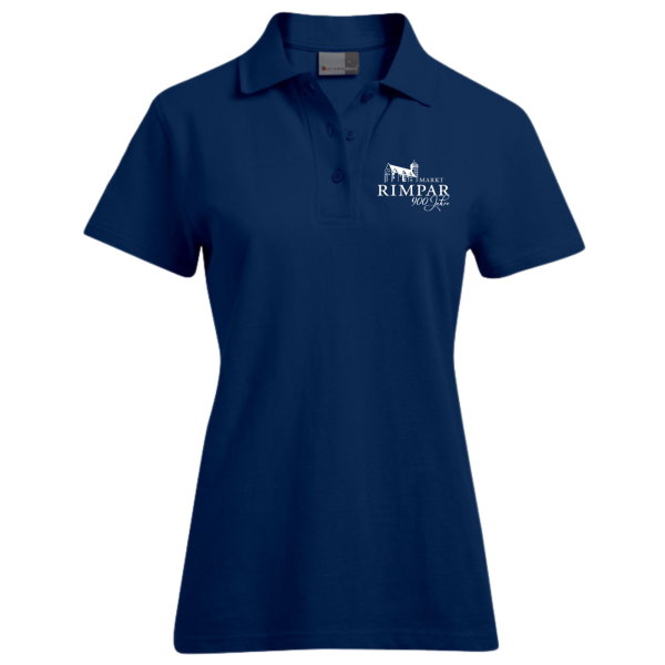 Premium Damen Polo Shirt Light Grey, Navy, Burgundy mit Logo