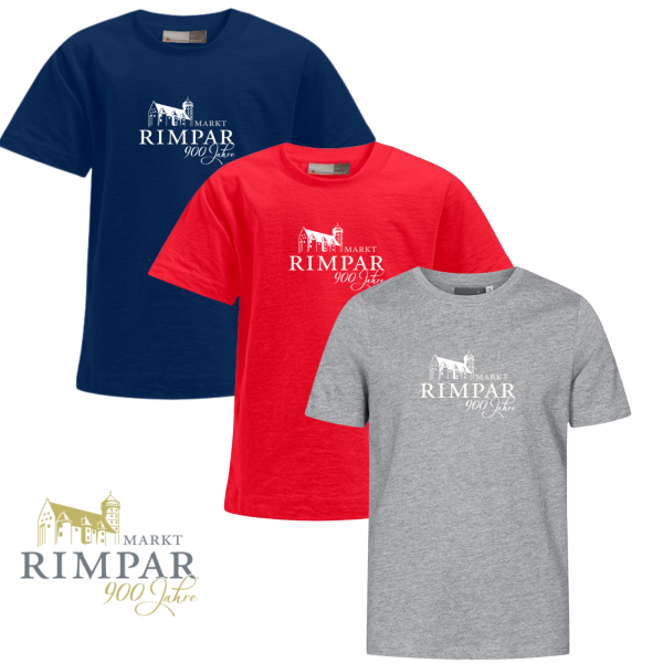 Premium Kids T-Shirt Sports Grey, Navy oder Fire Red mit Logo