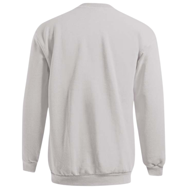 Premium Herren Sweater Light Grey, Navy, Fire Red mit Logo