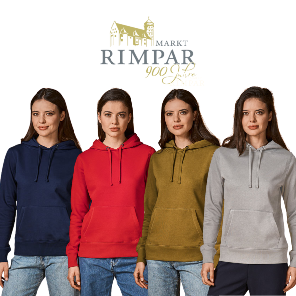 X.O. Damen Hoody Sweater Light Grey, Navy, Olive, Fire Red mit Logo