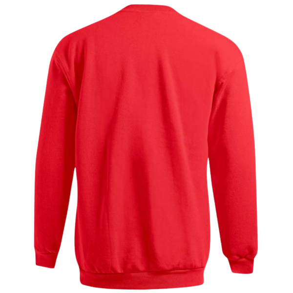 Premium Herren Sweater Light Grey, Navy, Fire Red mit Logo